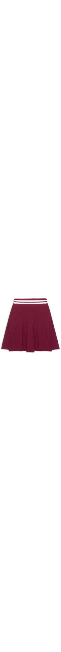 Mini Saia Com Pregas - Vermelho