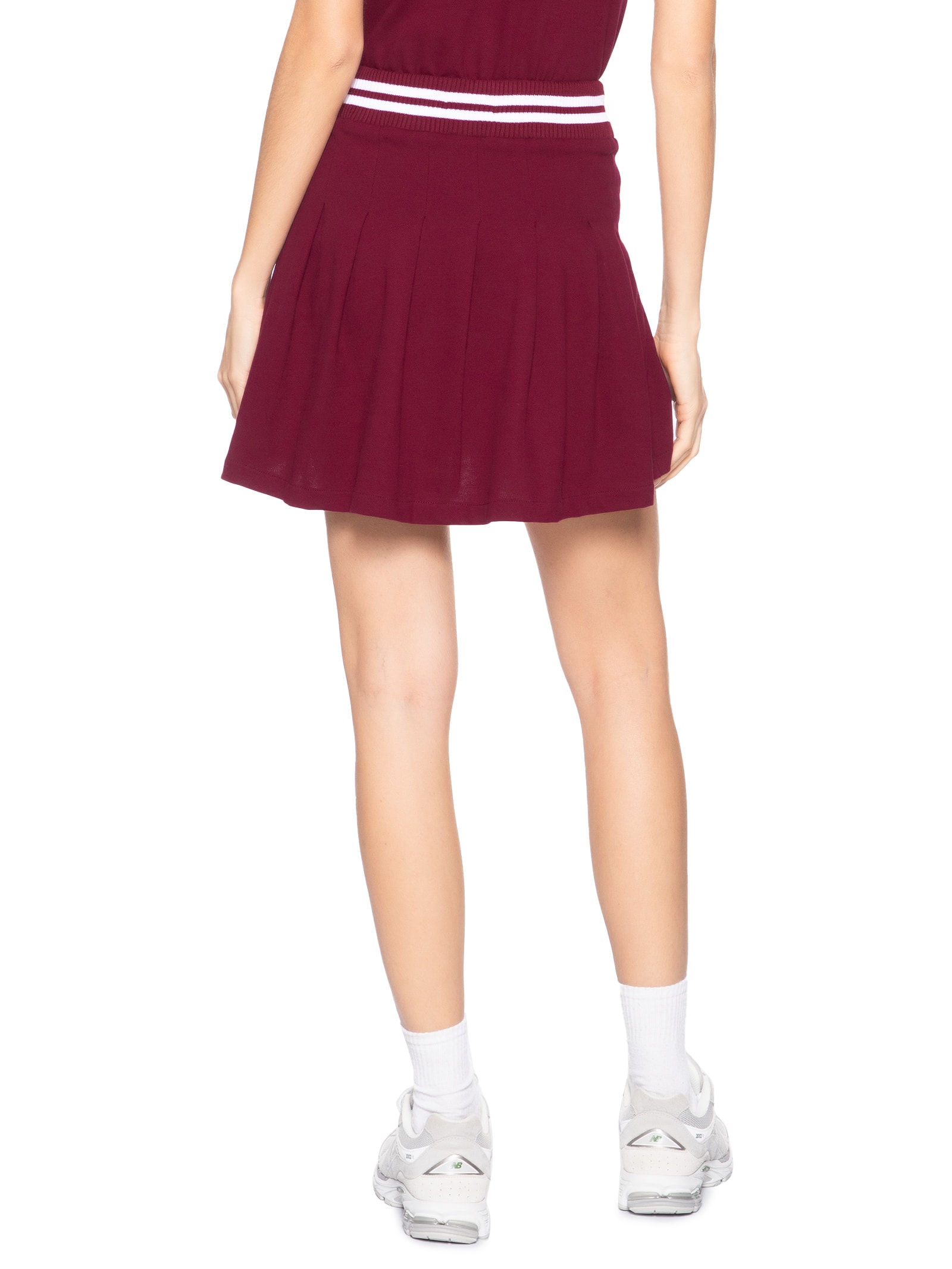 Mini Saia Com Pregas Vermelho Market 33