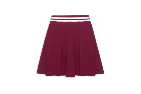 Mini Saia Com Pregas - Vermelho