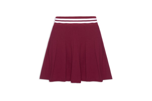 Mini Saia Com Pregas - Vermelho