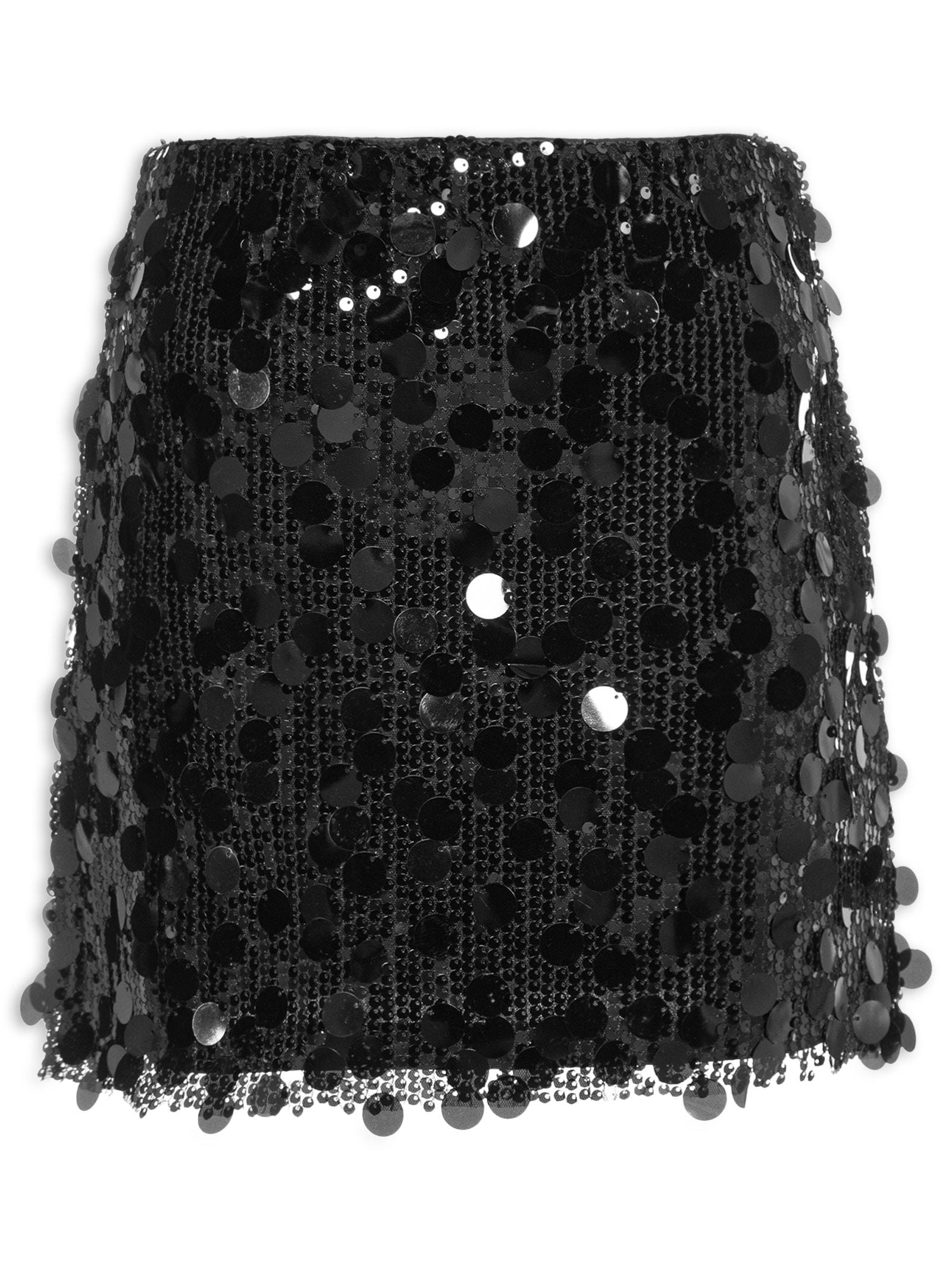 Mini Saia Em Paetê Preto Market 33