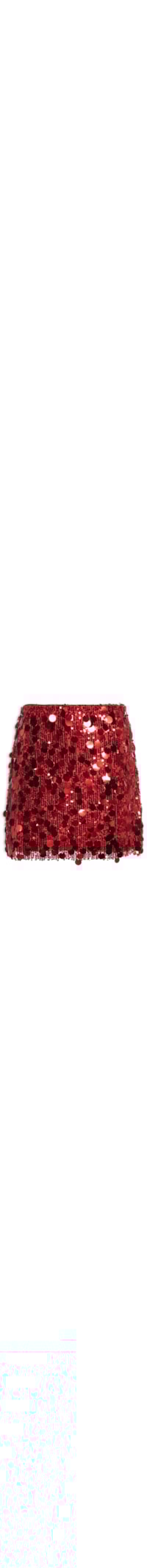 Mini Saia Em Paetê - Vermelho