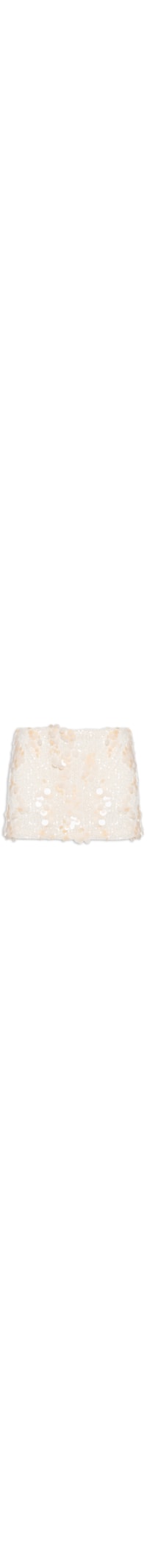Mini Saia em Paetês - Off White