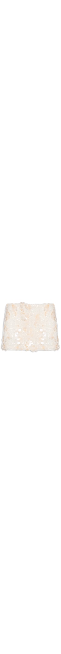 Mini Saia em Paetês - Off White