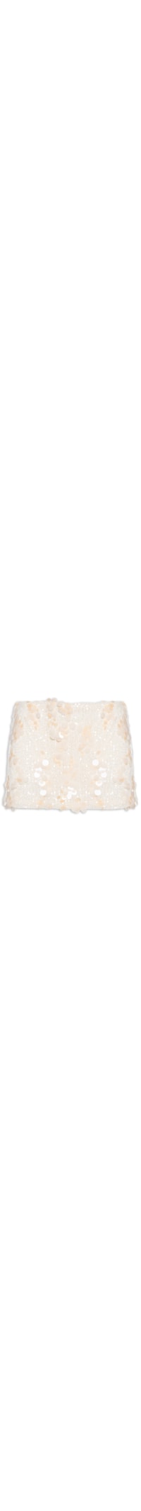 Mini Saia em Paetês - Off White