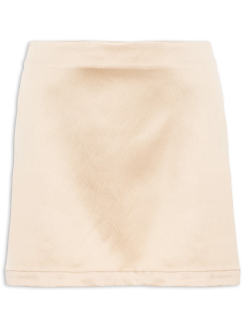 Mini Saia Feminina Acetinada – Dourado