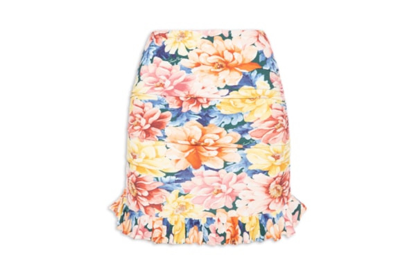 Mini Saia Floral Doce - Rosa