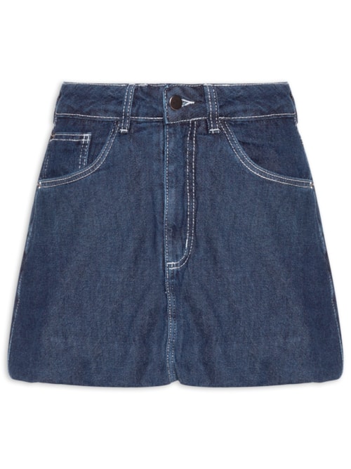 Mini Saia Jeans Balonê – Azul
