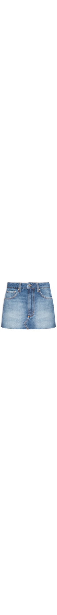 Mini Saia Jeans Cintura Média New Basic - Azul