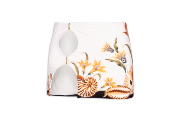 Mini Saia Localizada Concha Surreal - Preto