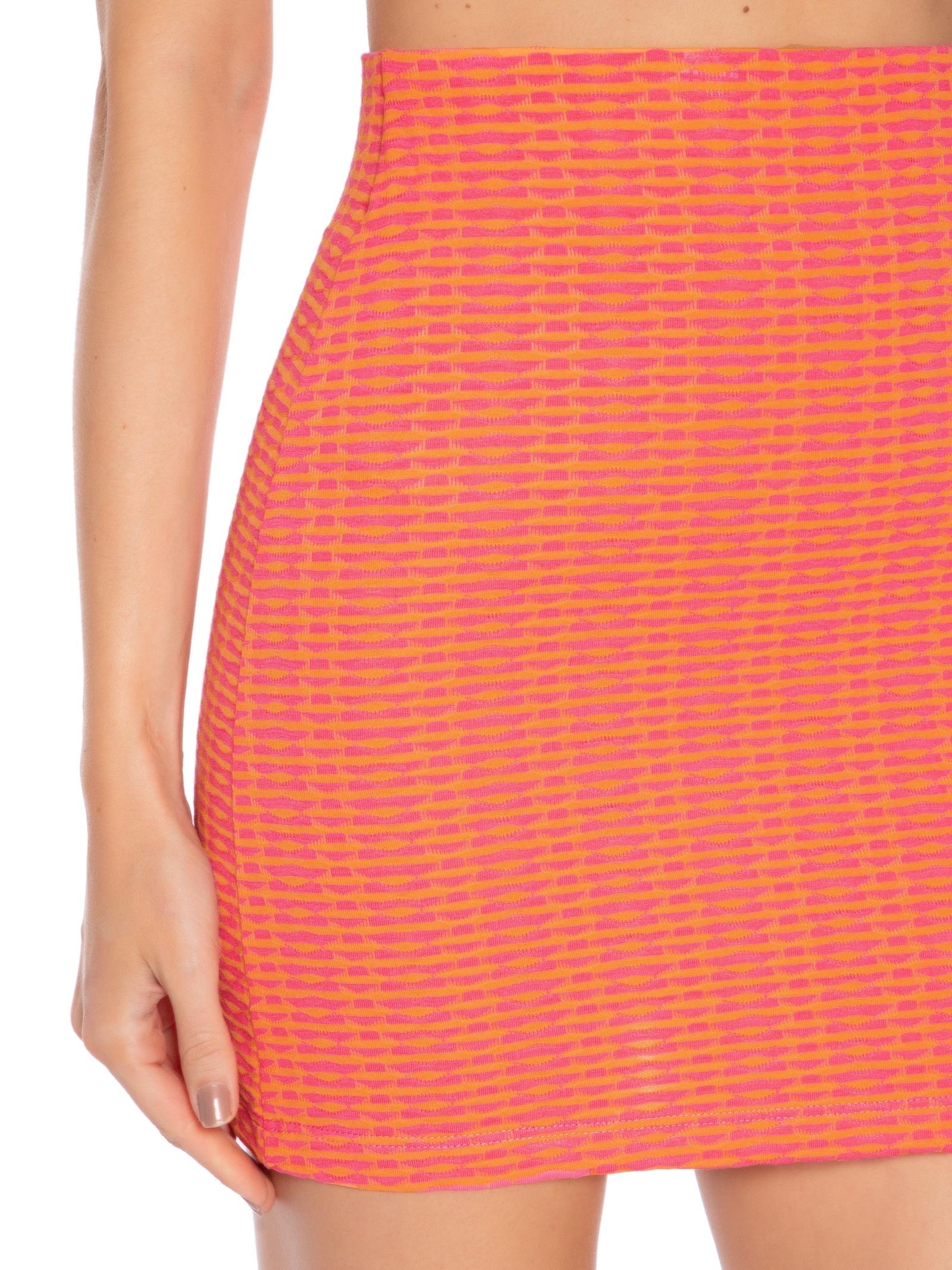 Mini Saia Textura Rainbow Rosa Market 33