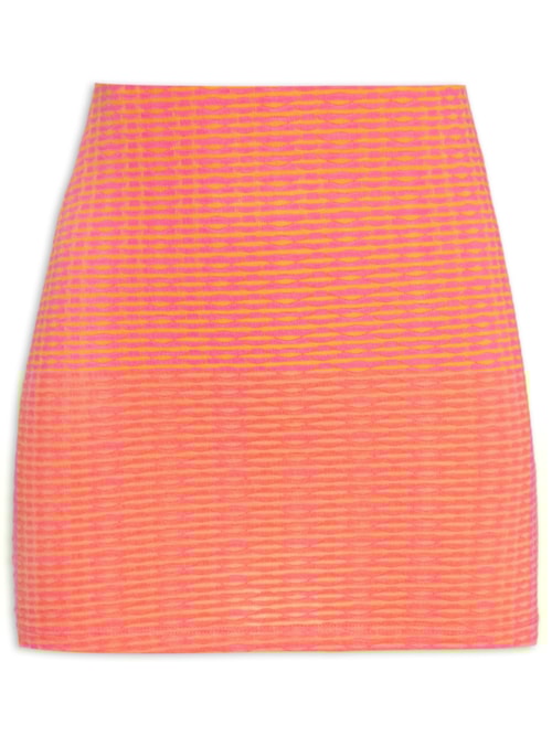Mini Saia Textura Rainbow – Rosa
