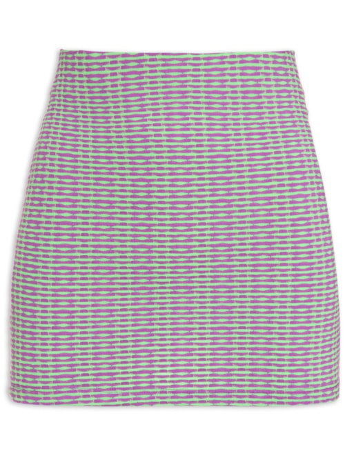 Mini Saia Textura Rainbow - Roxo