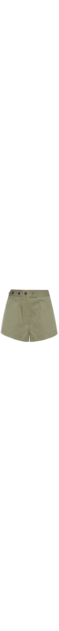 Mini Short Feminino Detalhe Cós - Verde