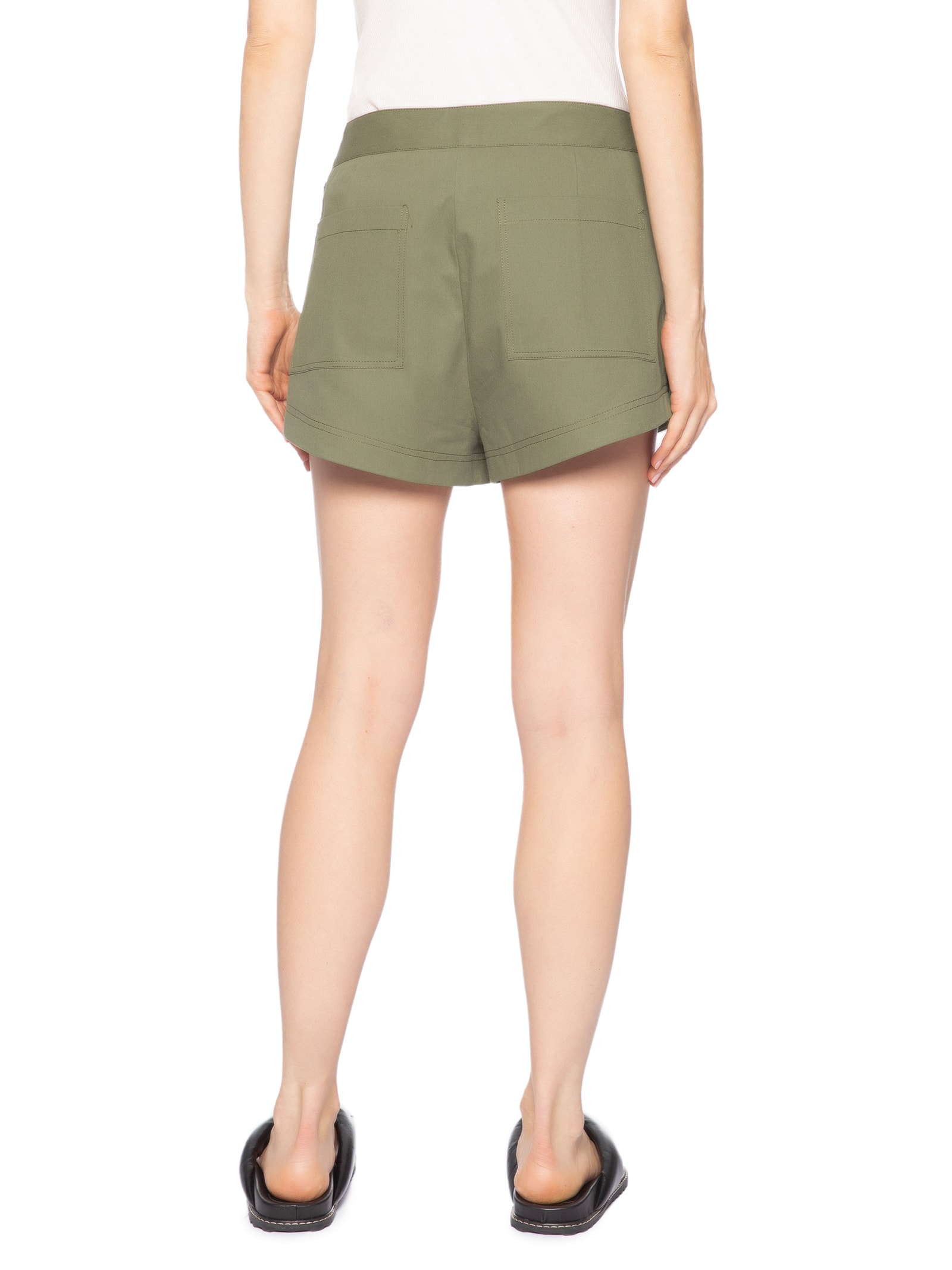 Mini Short Feminino Detalhe Cós Verde Animale Jeans