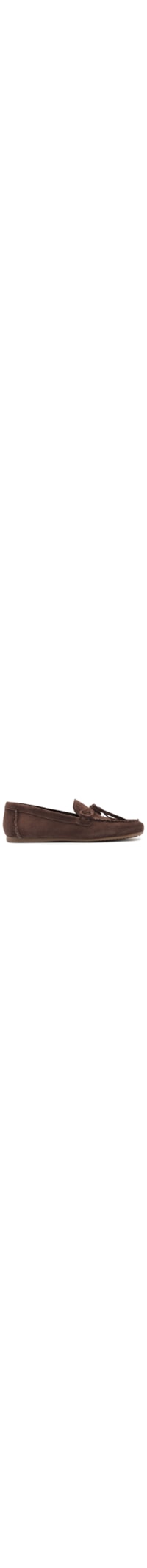 Mocassim Feminino Acamurçado Bico Redondo Lacinho – Marrom