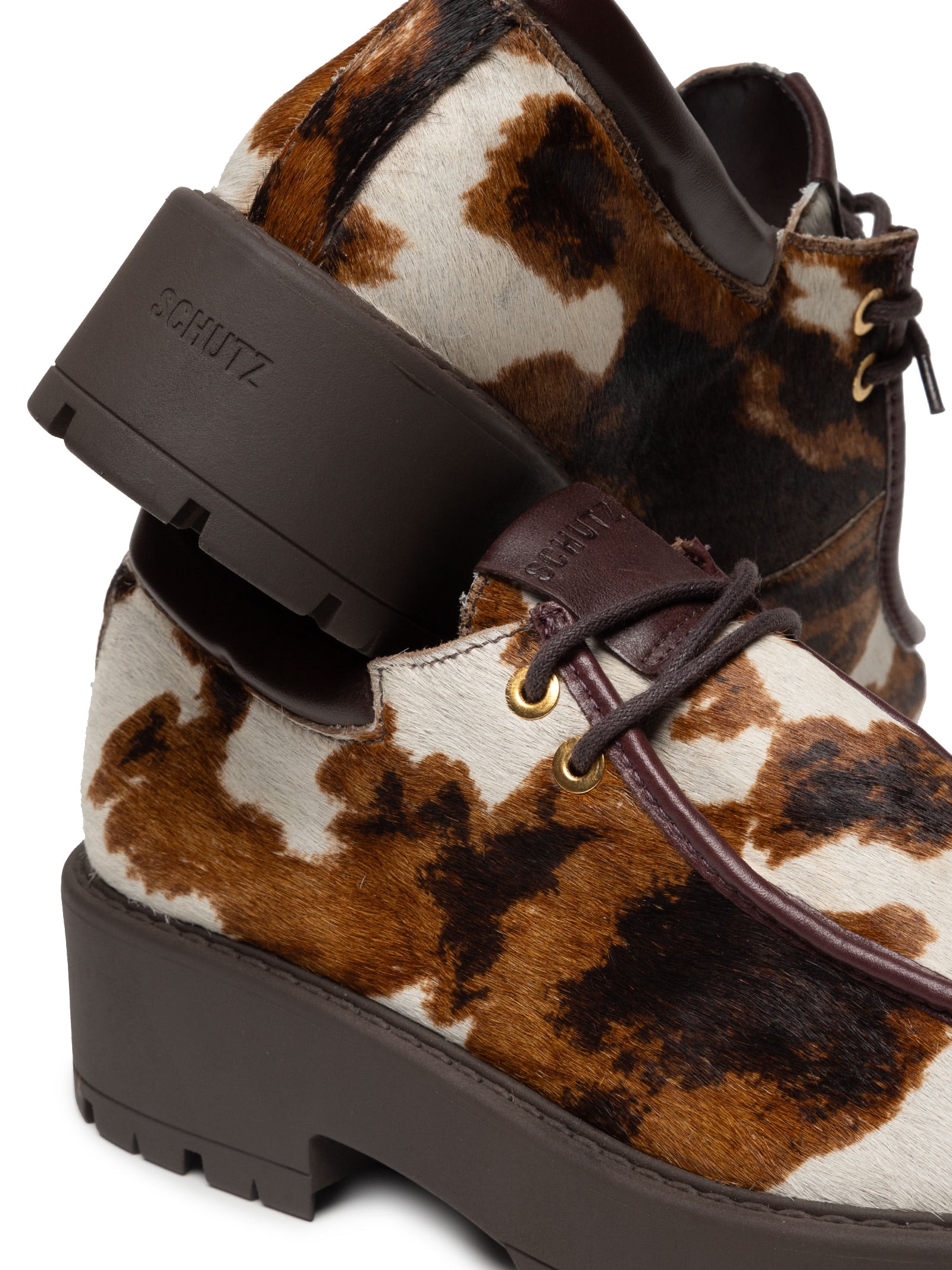 Mocassim Feminino Atanado Animal Print Schutz