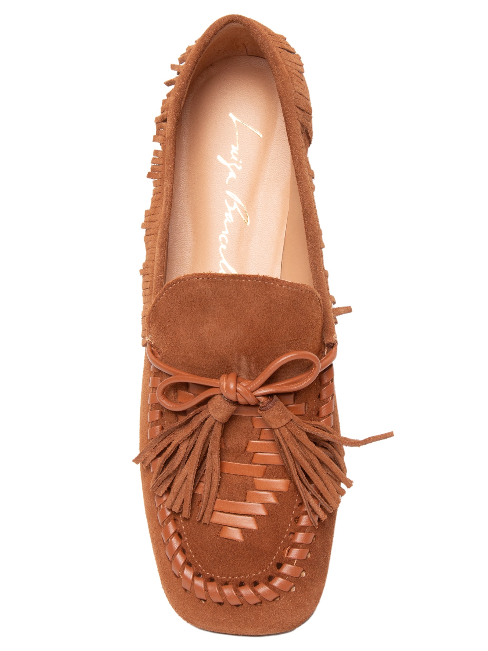 Mocassim Feminino Camurça Marrom Luiza Barcelos