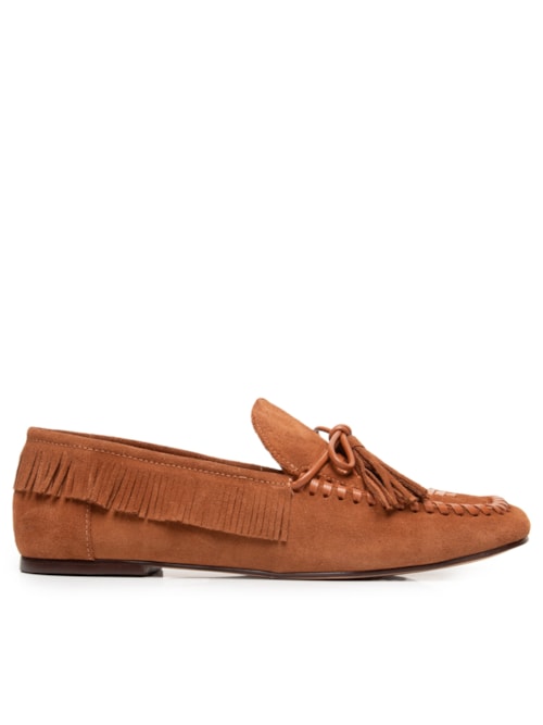 Mocassim Feminino Camurça - Marrom