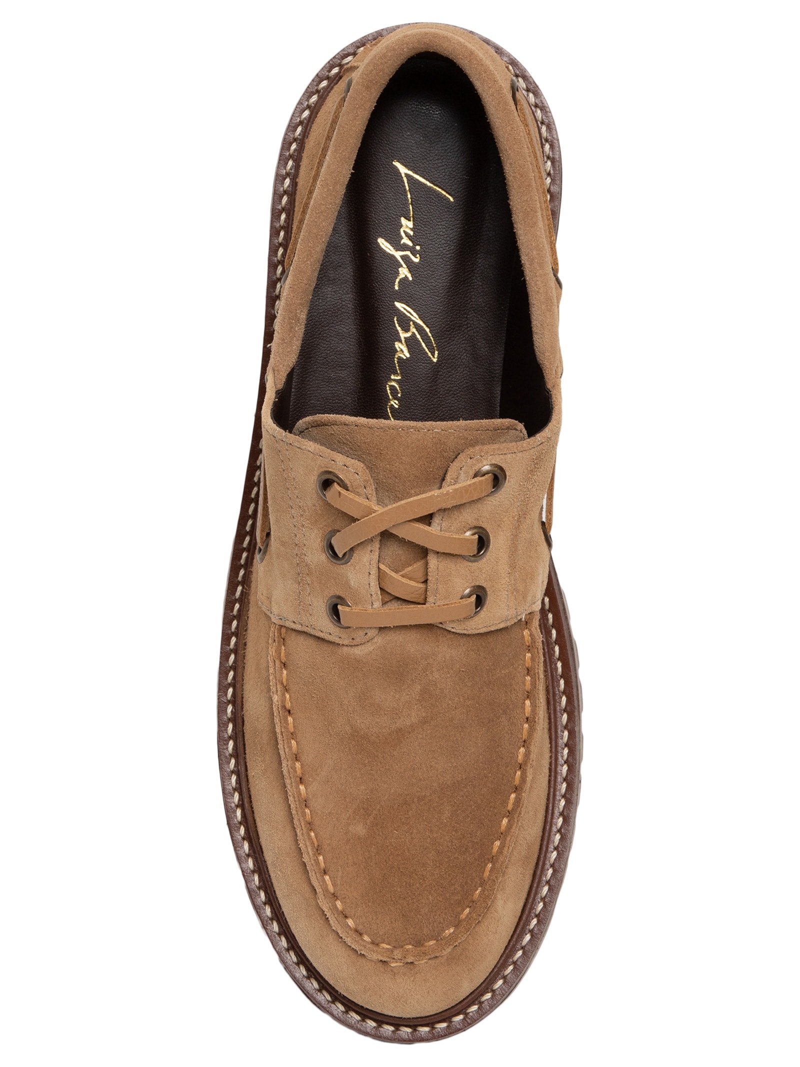 Mocassim Feminino Camurção Viena Bege Luiza Barcelos