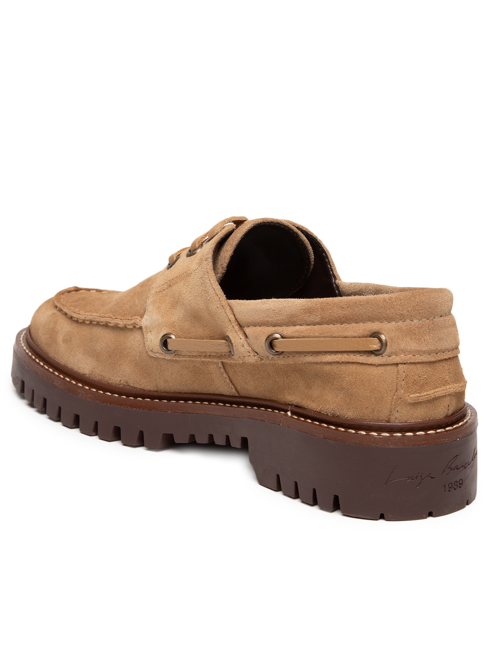 Mocassim Feminino Camurção Viena Bege Luiza Barcelos