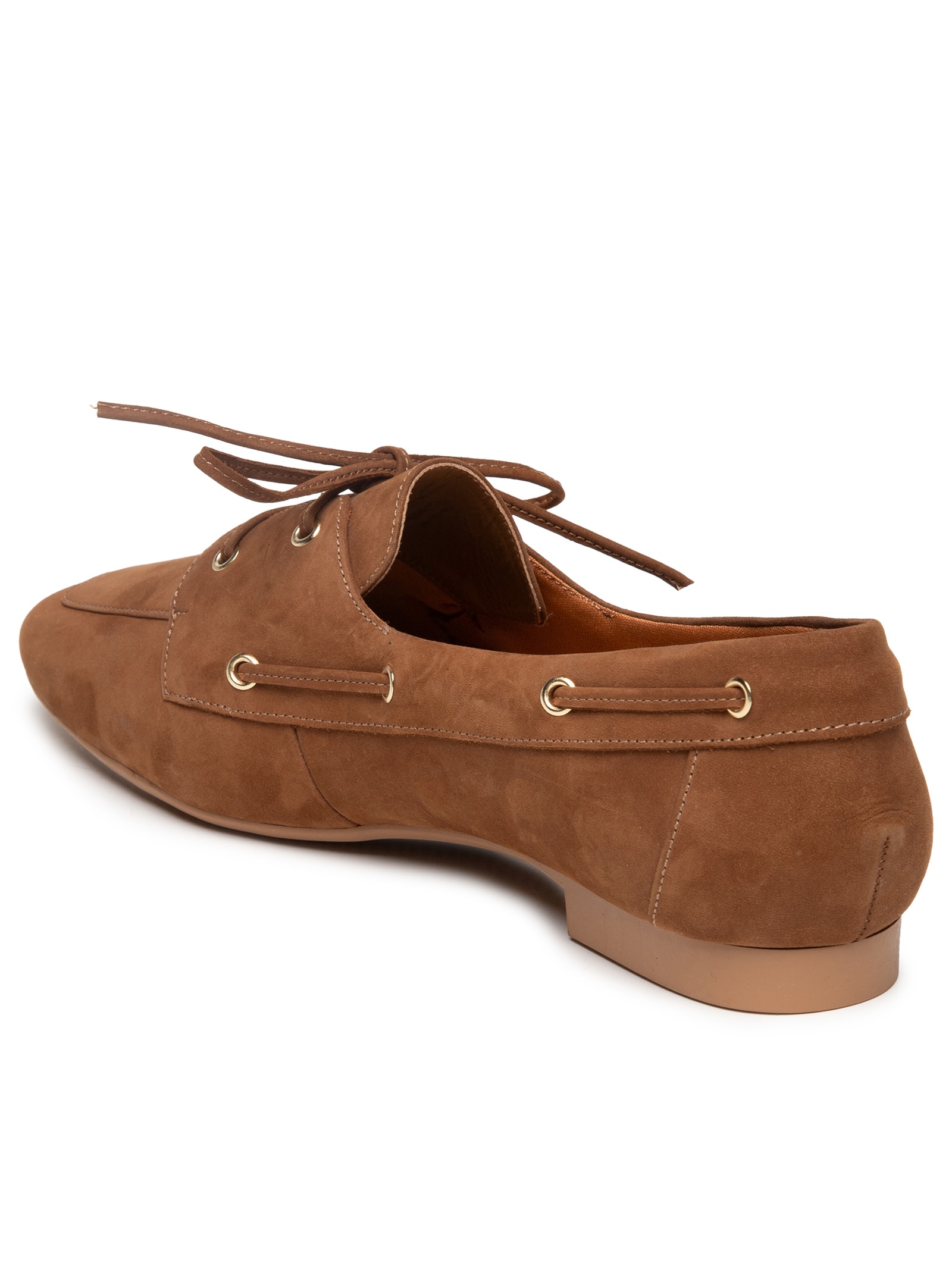 Mocassim Feminino Com Amarração Em Couro Marrom '2Essential