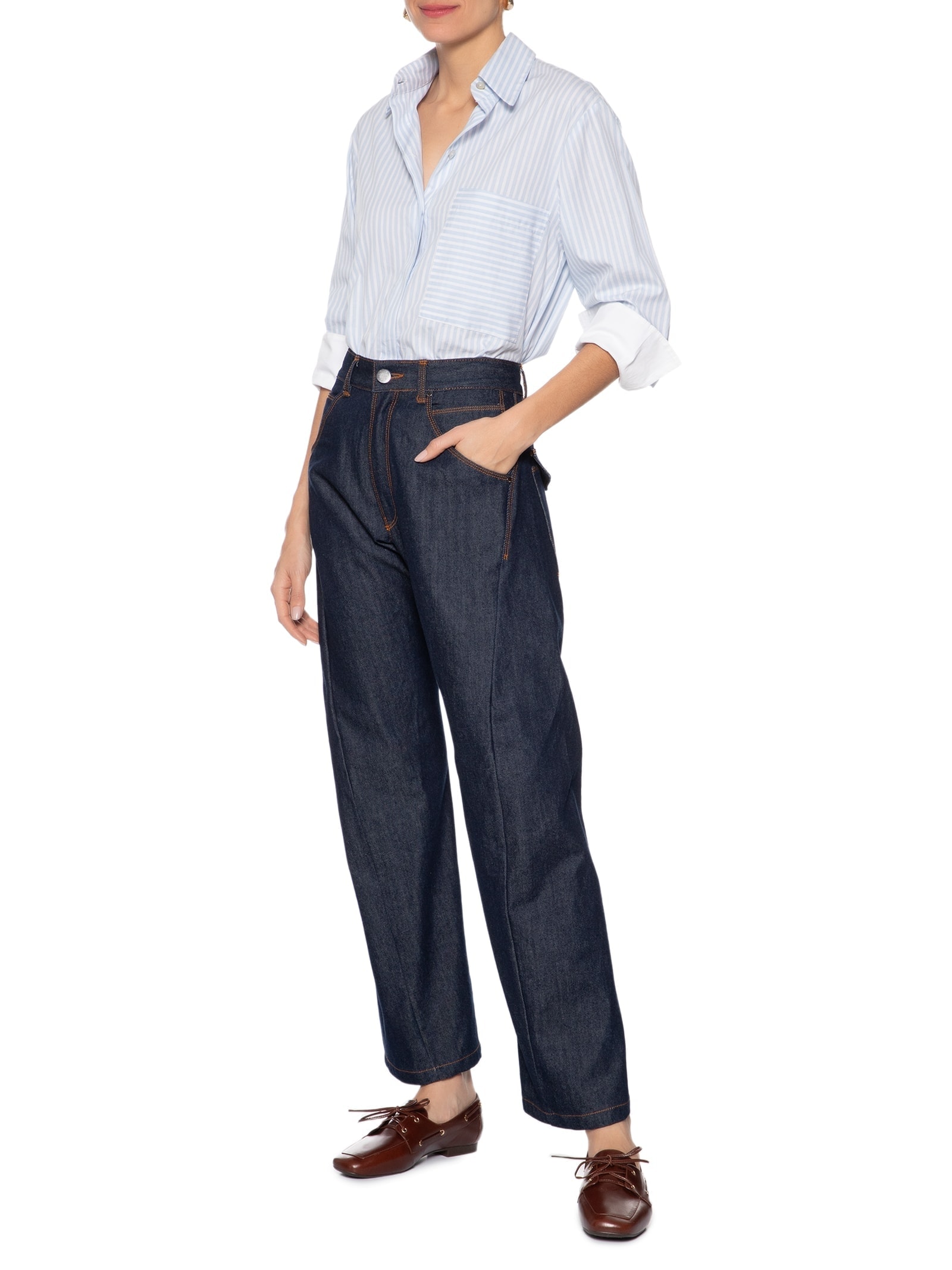 Mocassim Feminino Com Amarração Em Couro Marrom '2Essential