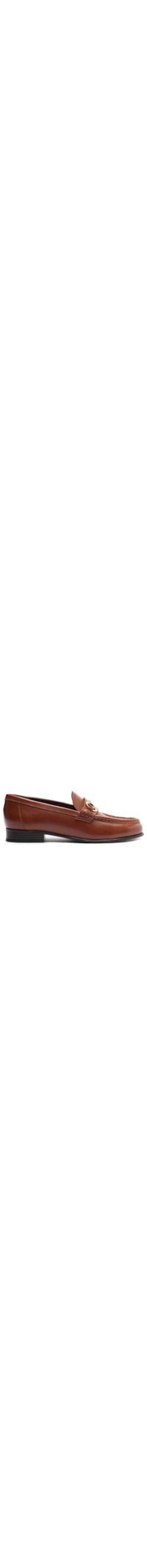 Mocassim Feminino Couro Tira Bridão Metálico - Marrom