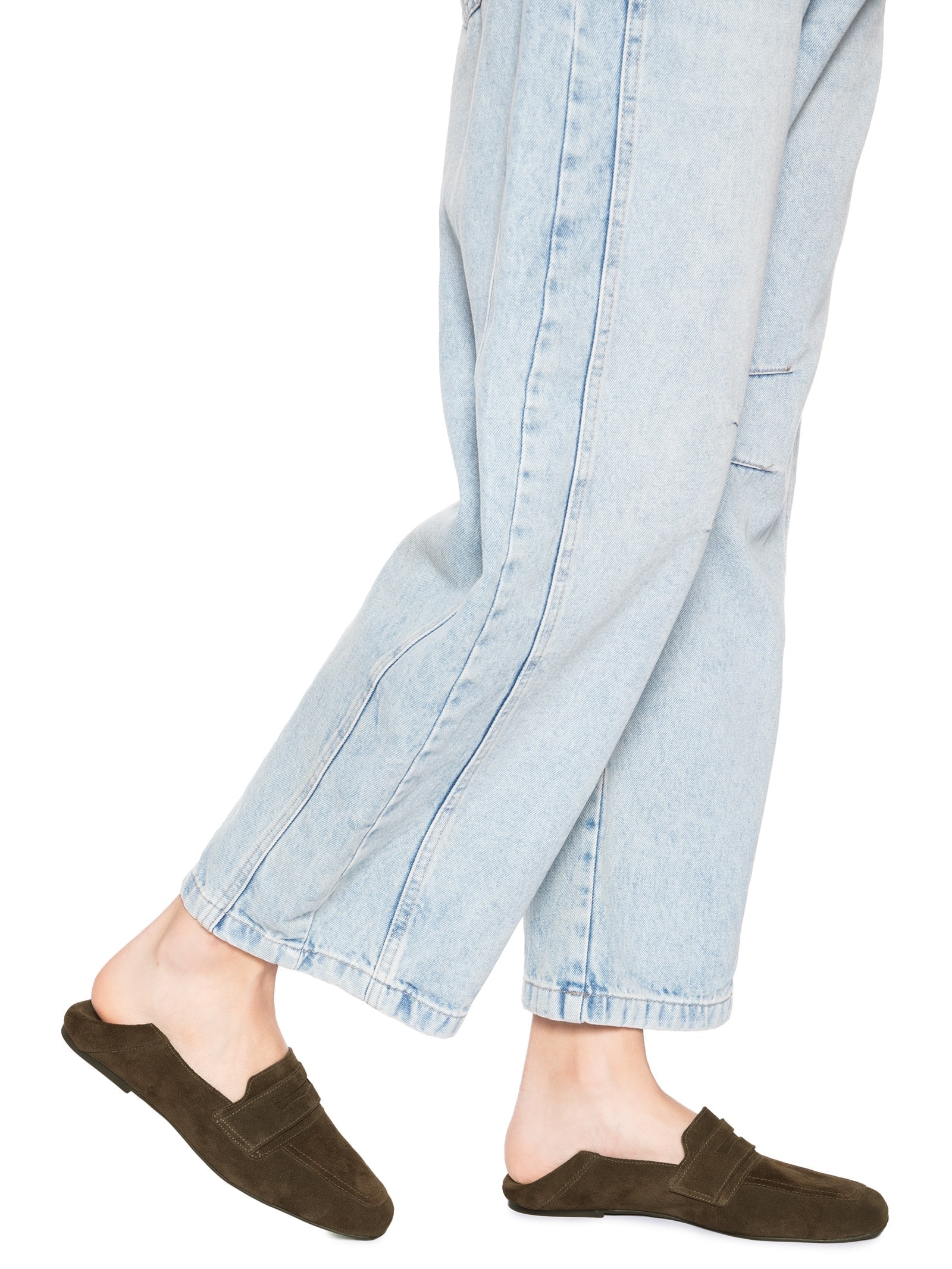 Mocassim Feminino de Camurça 2 Em 1 Marrom Basiq