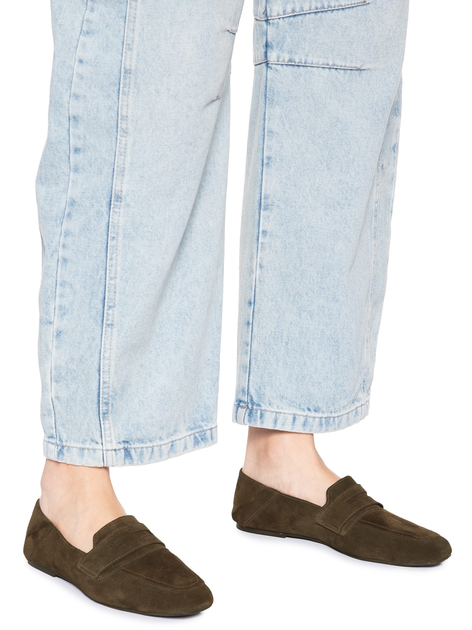 Mocassim Feminino de Camurça 2 Em 1 Marrom Basiq