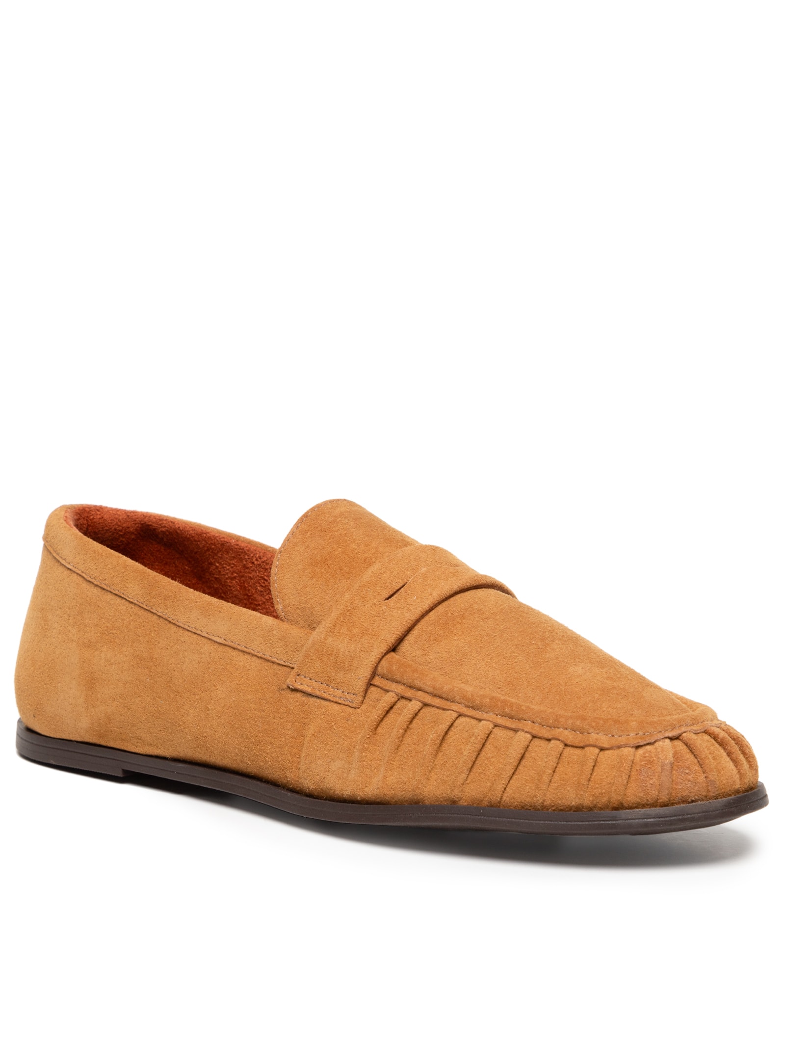 Mocassim Feminino em Camurça Marrom Basiq