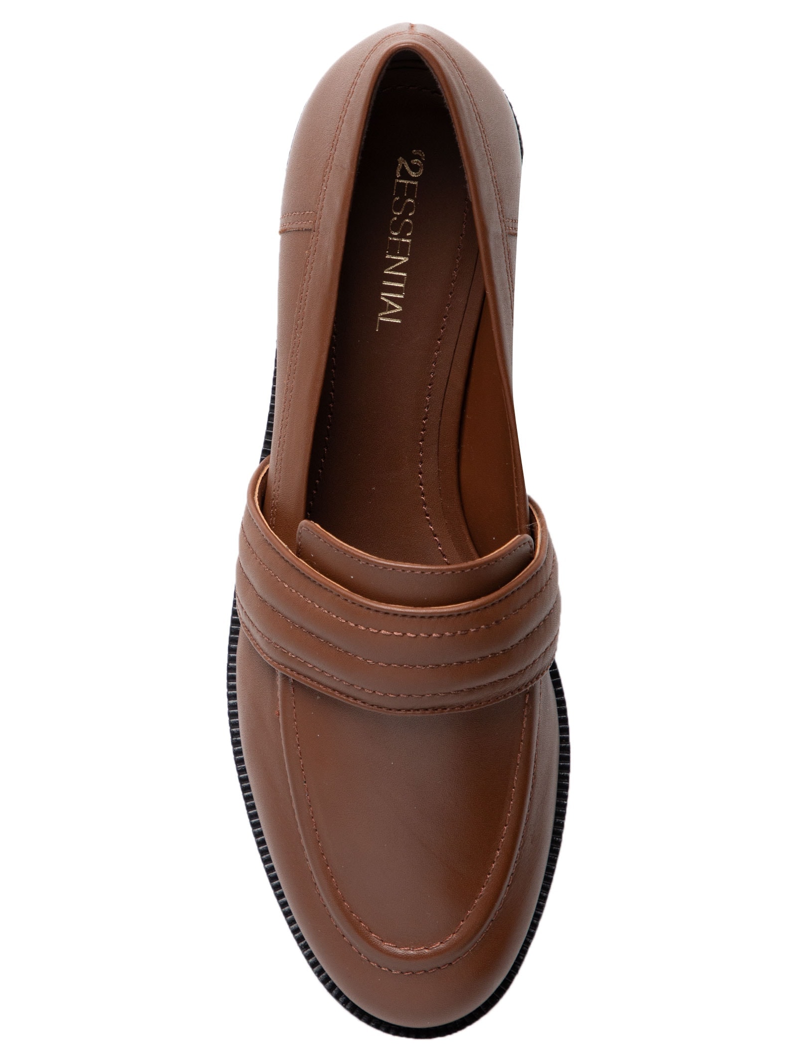 Mocassim Feminino Em Couro Marrom '2Essential