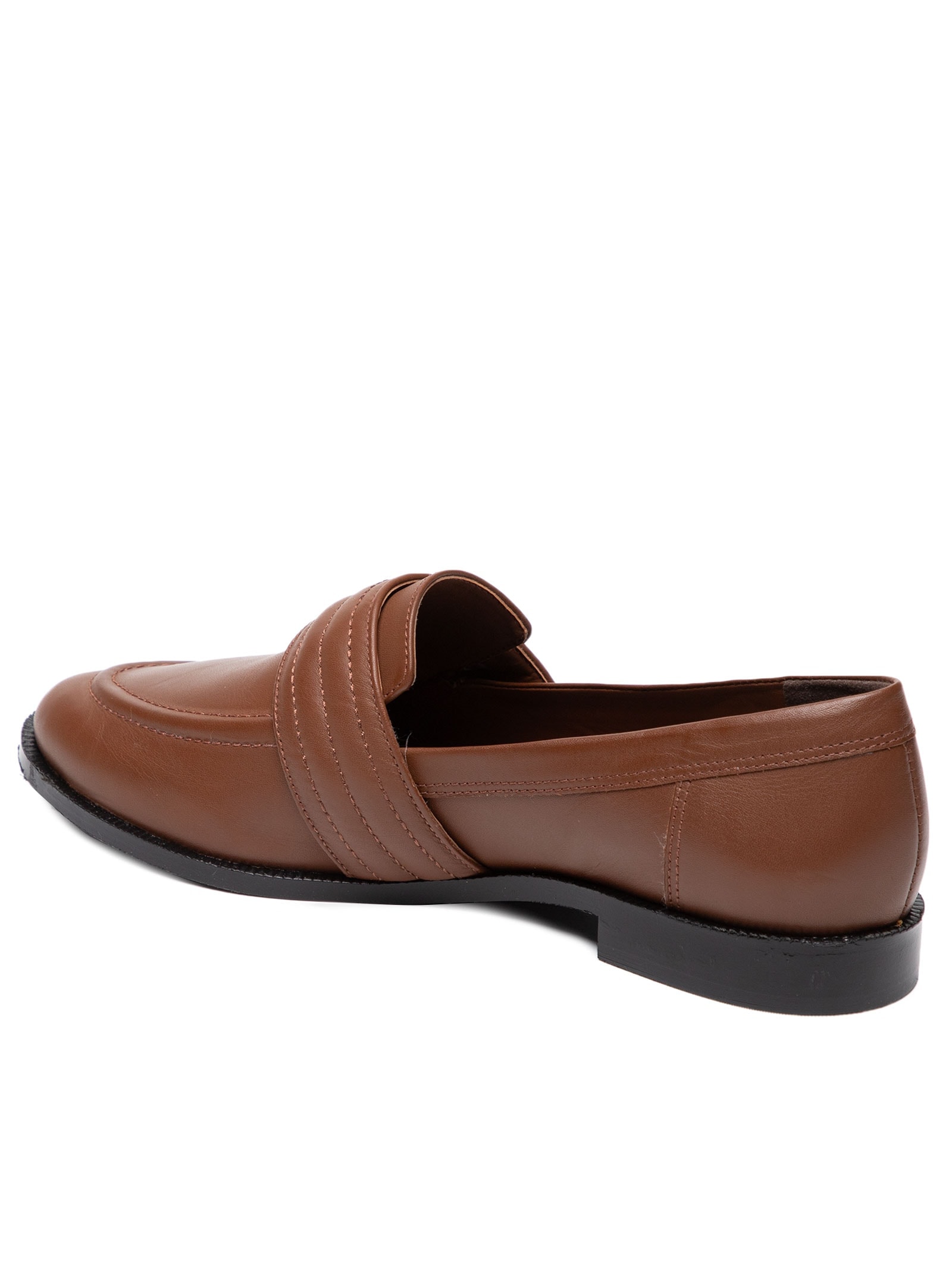 Mocassim Feminino Em Couro Marrom '2Essential