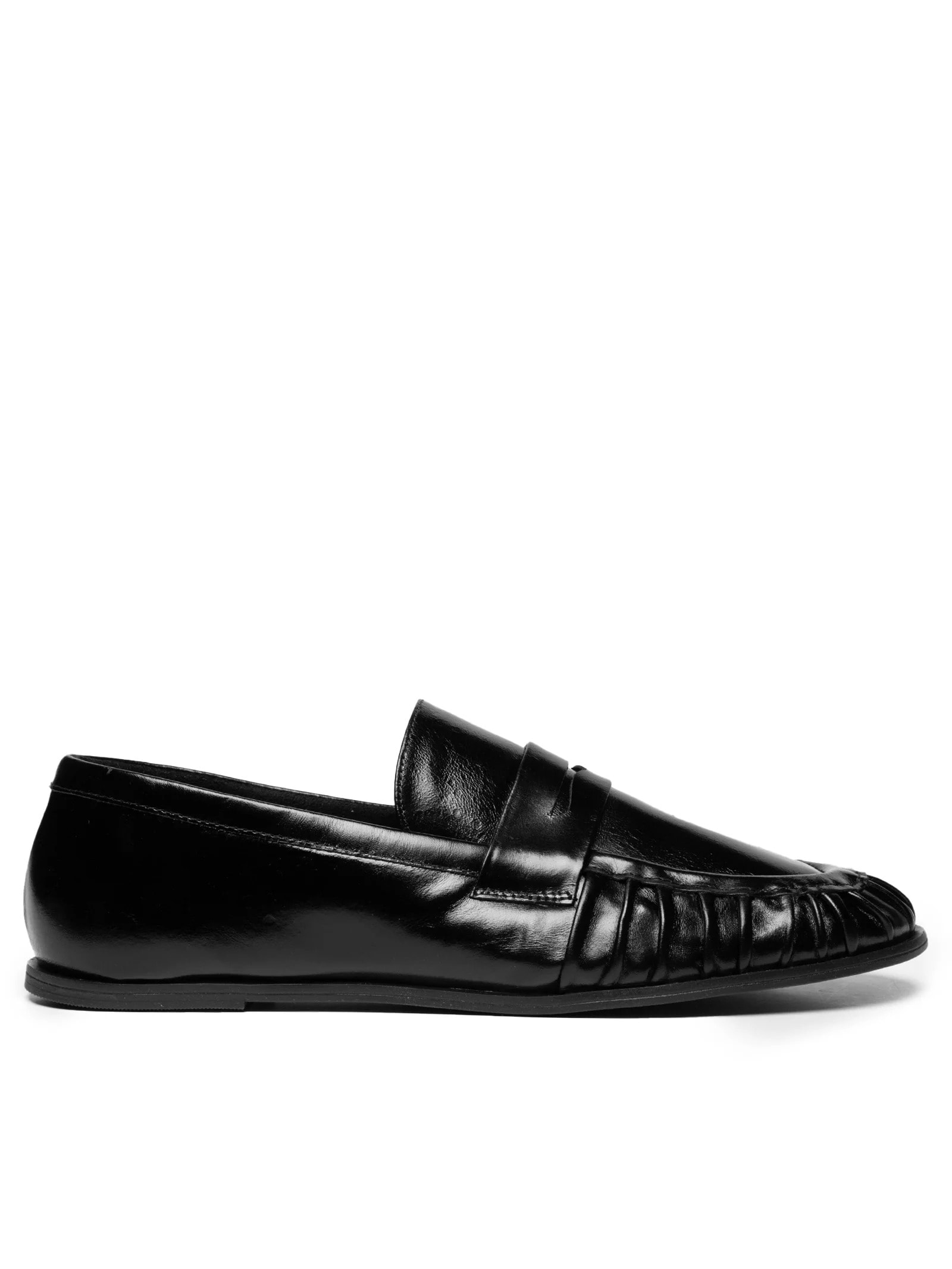 Mocassim Feminino Em Couro Preto Basiq