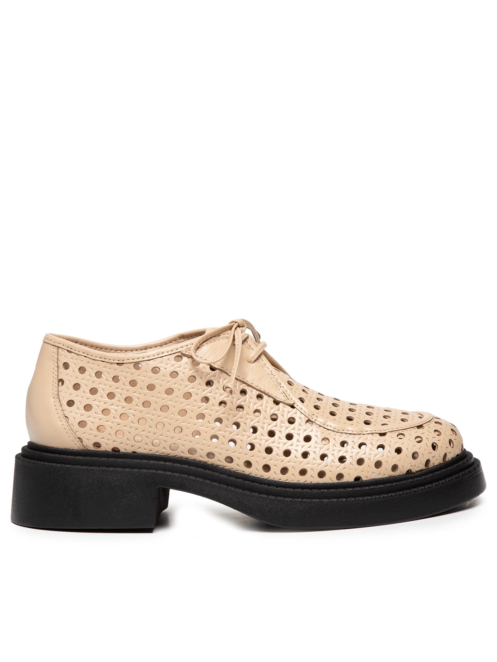 Mocassim Feminino Em Couro Telado Bege  Market 33