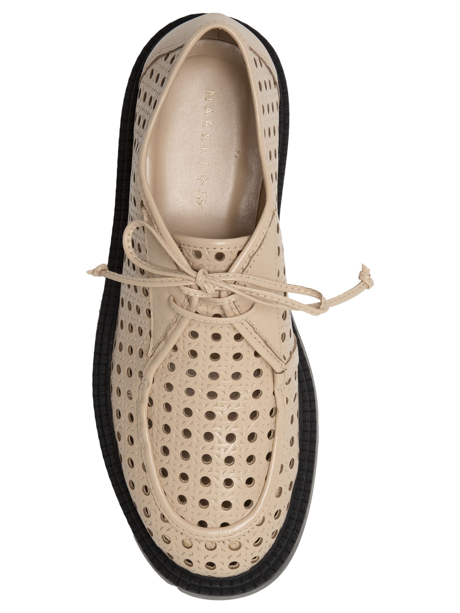 Market 33 - Mocassim Feminino Em Couro Telado - Bege