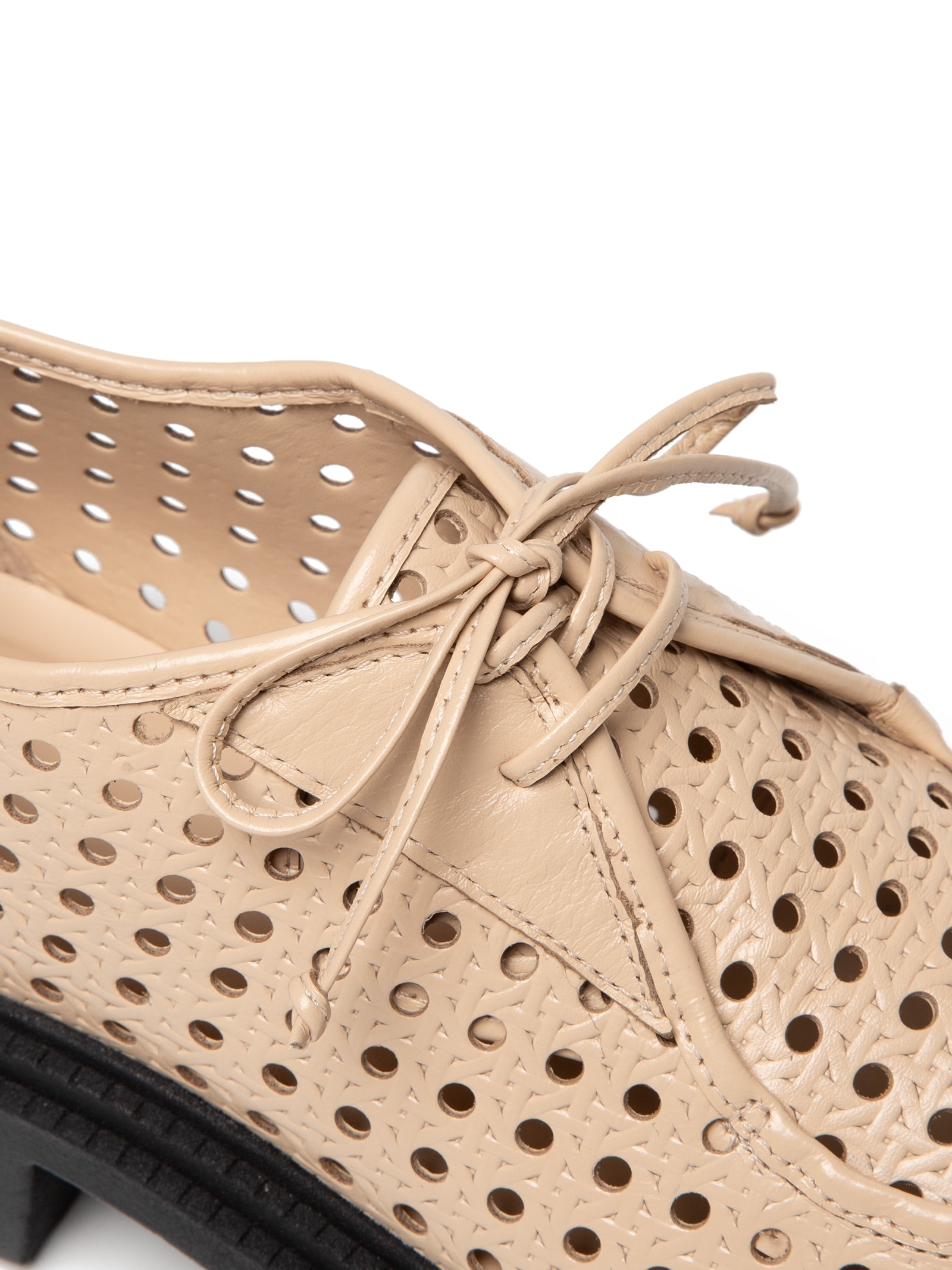 Mocassim Feminino Em Couro Telado Bege  Market 33