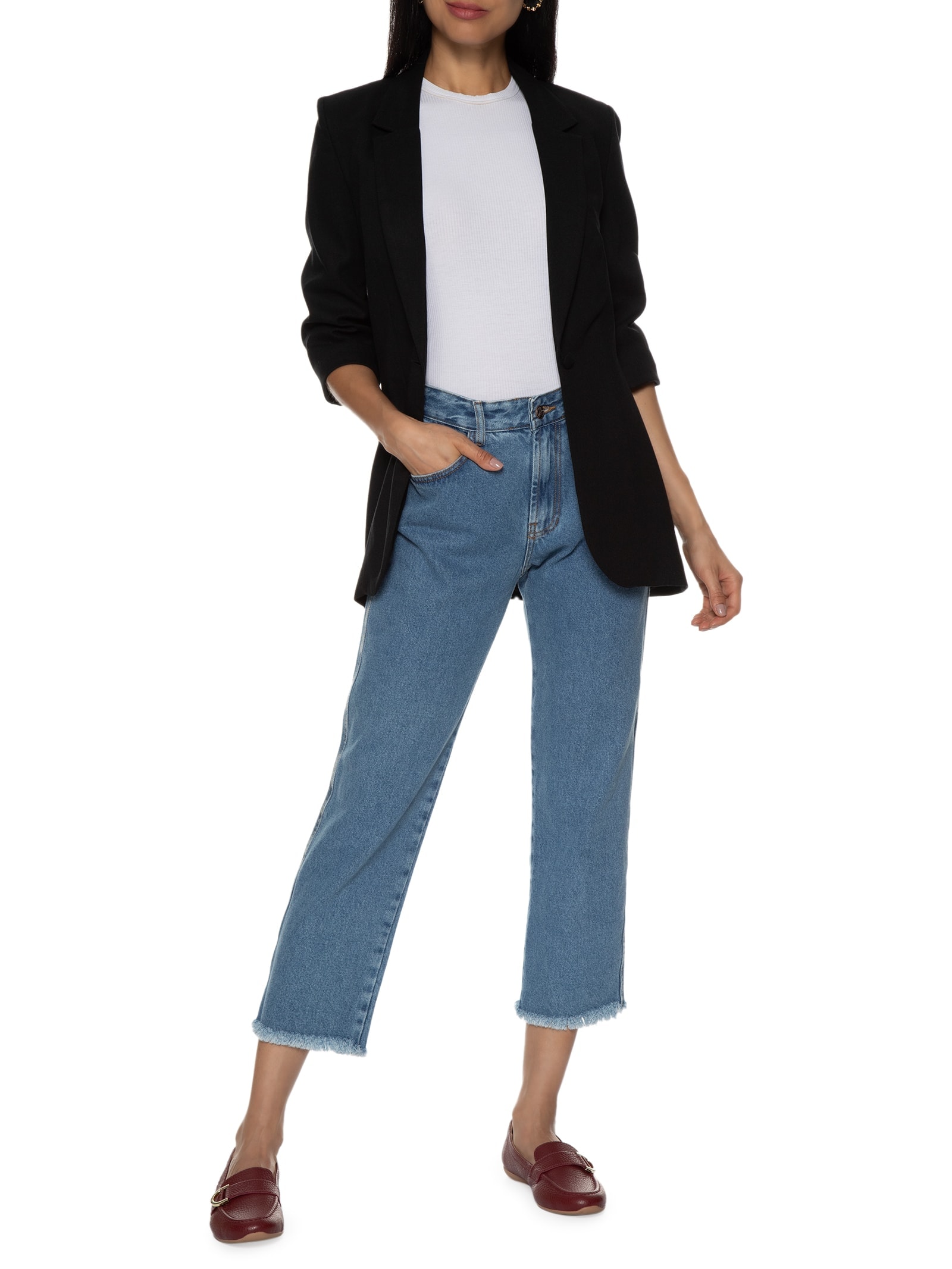 Mocassim Feminino Em Couro Vinho Usaflex