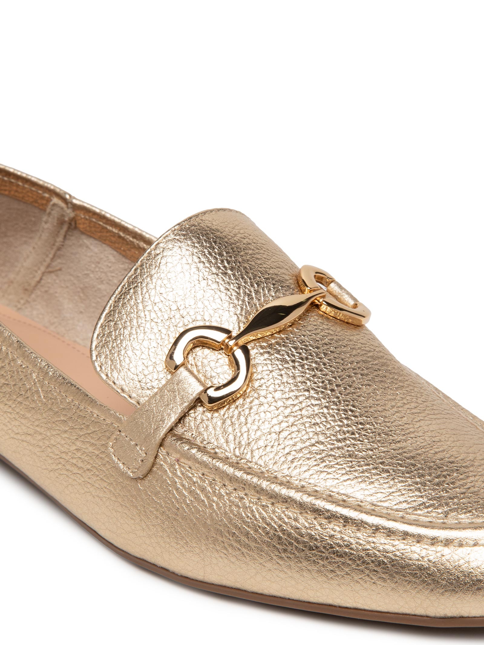 Mocassim Feminino Floate Split Metal Dourado Arezzo