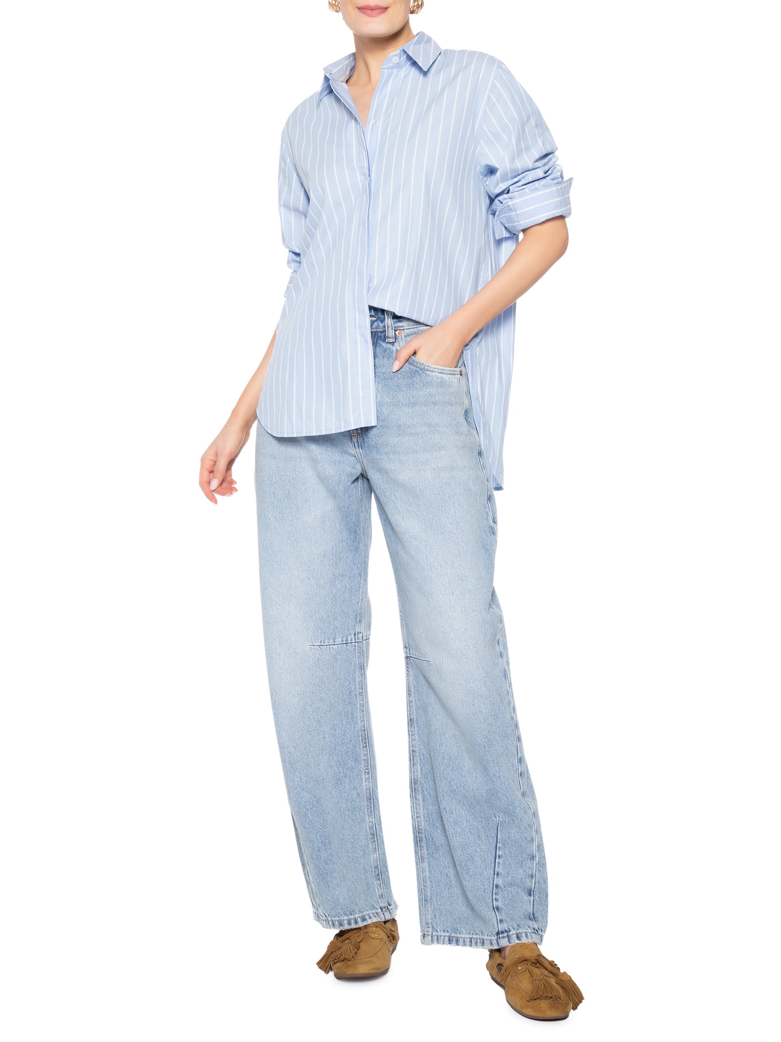 Mocassim Feminino Harper Camurça Marrom Vicenza