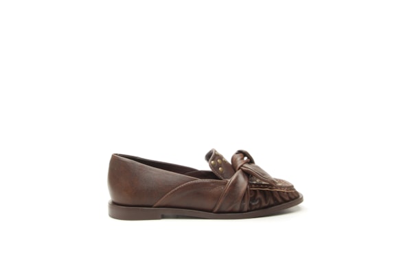 Mocassim Feminino Hazy Leather - Marrom