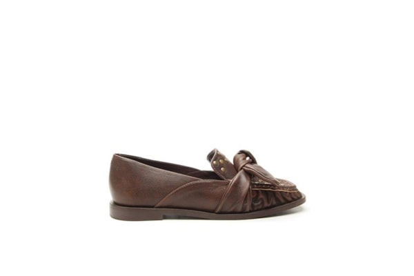Mocassim Feminino Hazy Leather - Marrom