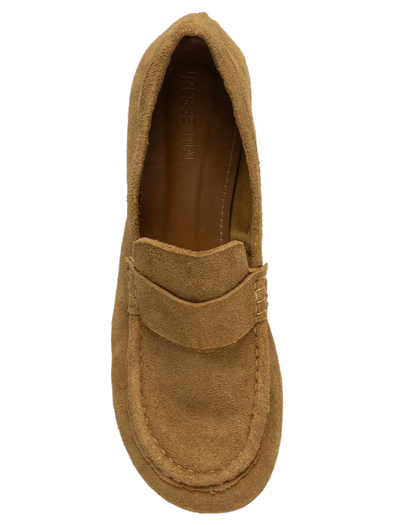 Mocassim Feminino Loafer Em Camurça Bege '2Essential