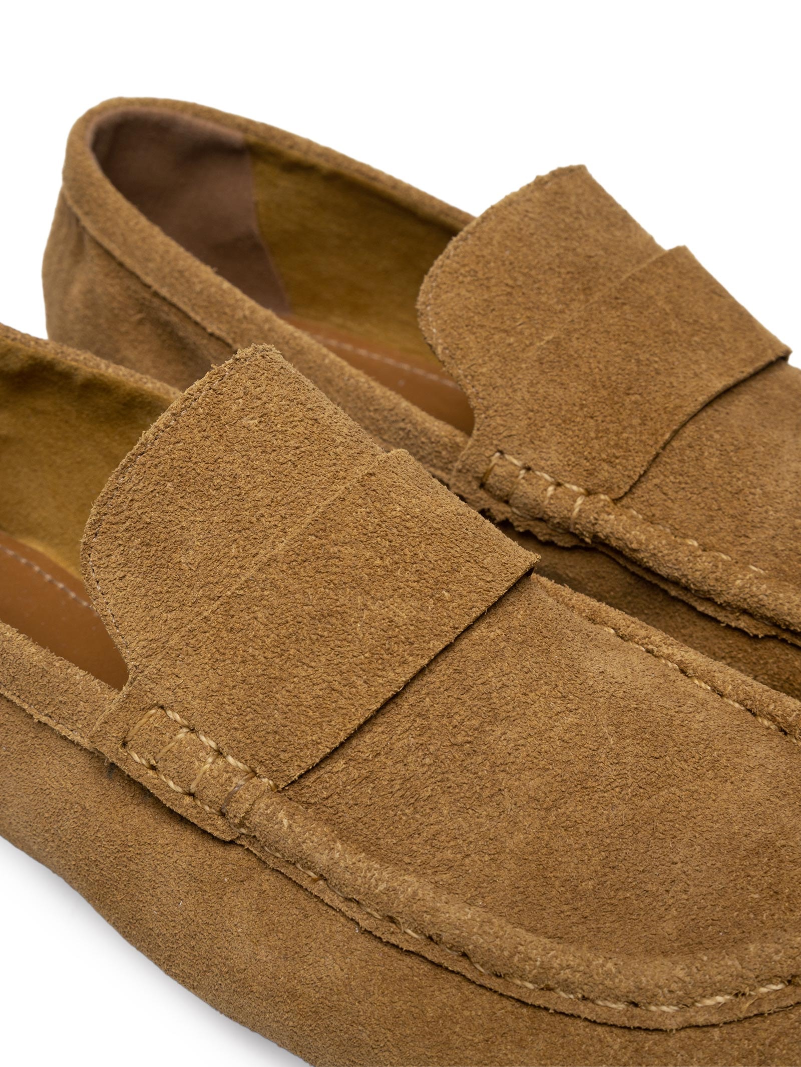 Mocassim Feminino Loafer Em Camurça Bege '2Essential