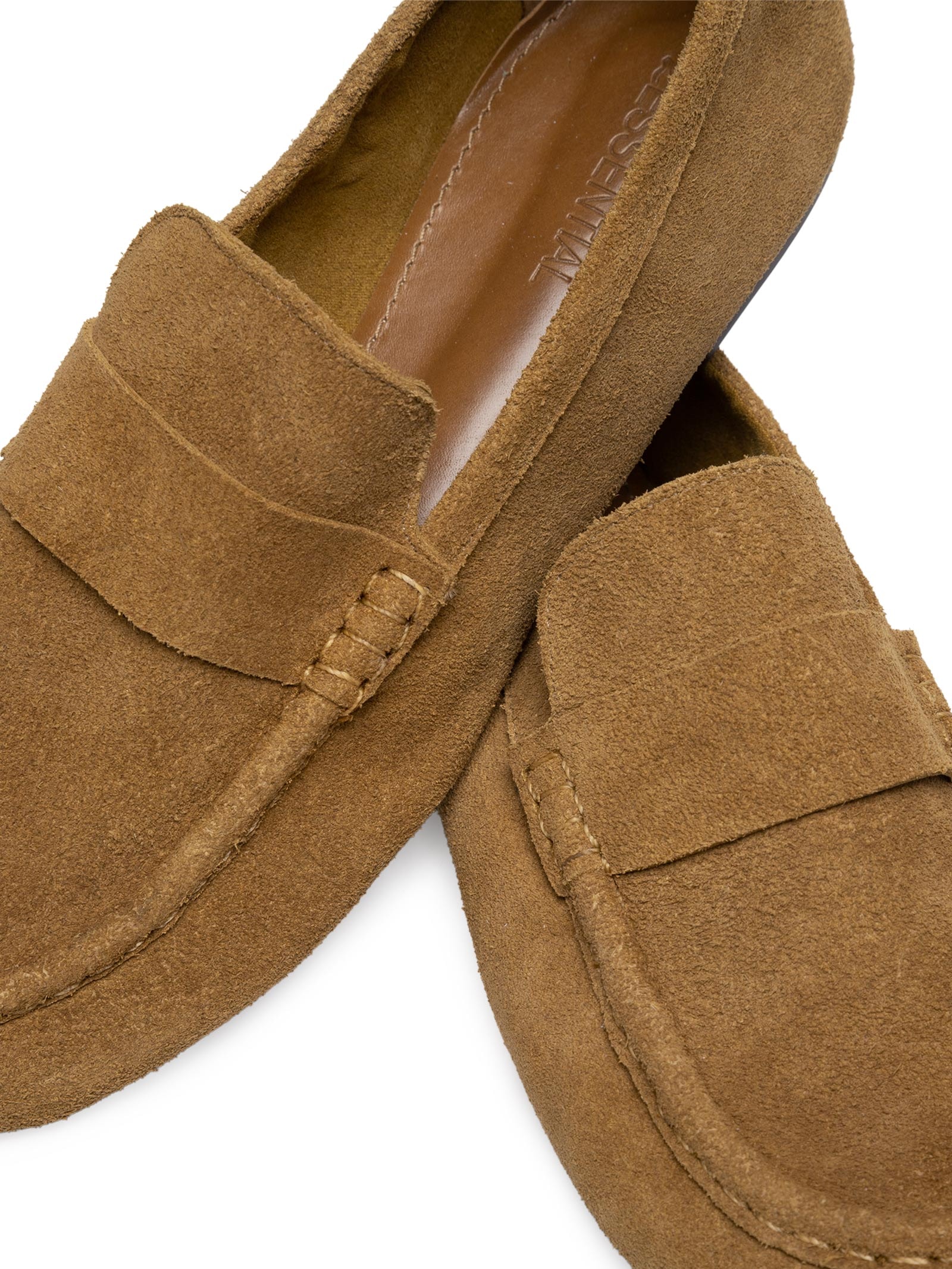 Mocassim Feminino Loafer Em Camurça Bege '2Essential