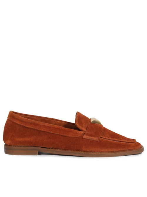 Mocassim Feminino Suede – Marrom