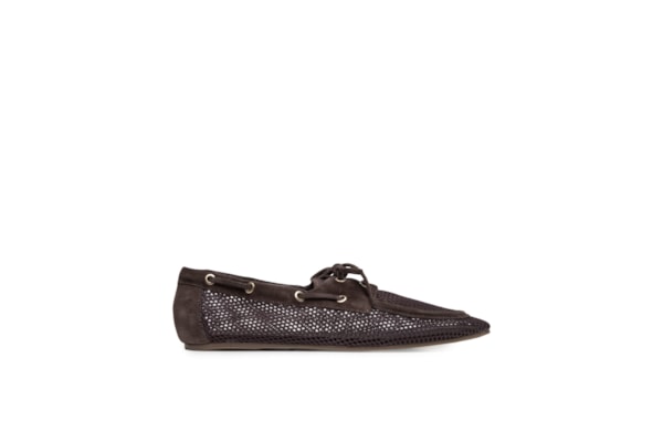 Mocassim Feminino Tela Suede Prime Ganache – Marrom