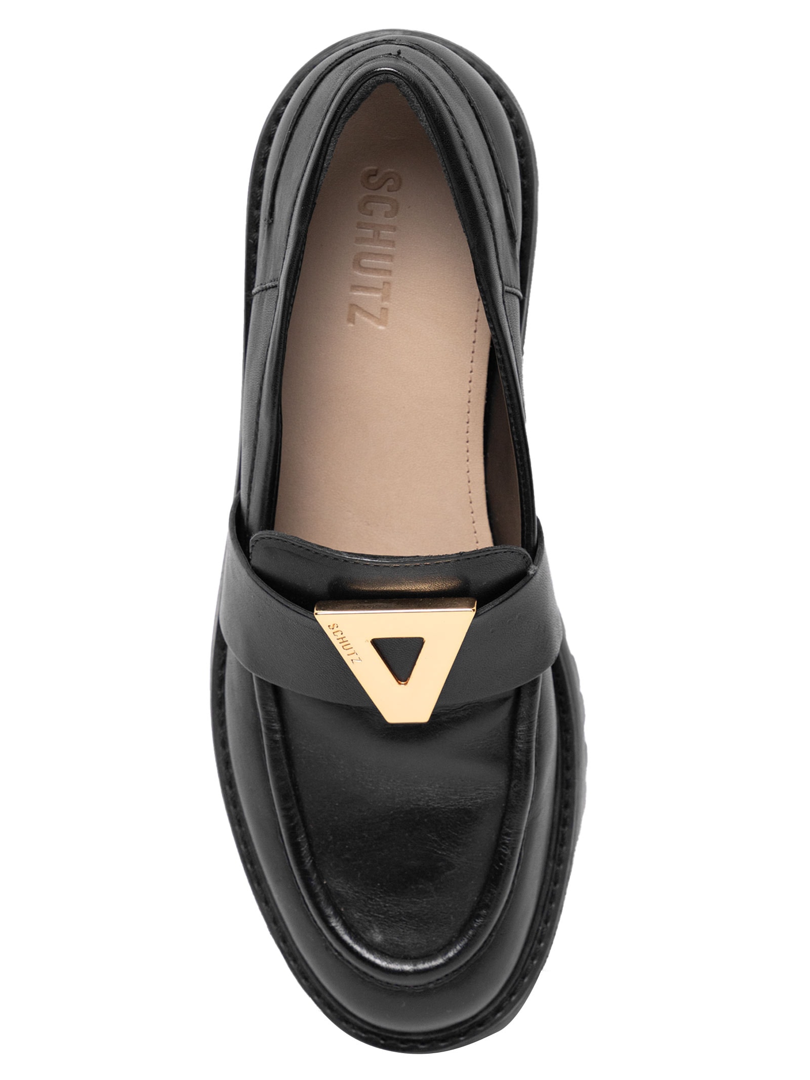 Mocassim Feminino Tratorado Christie Id Couro - Schutz - Preto