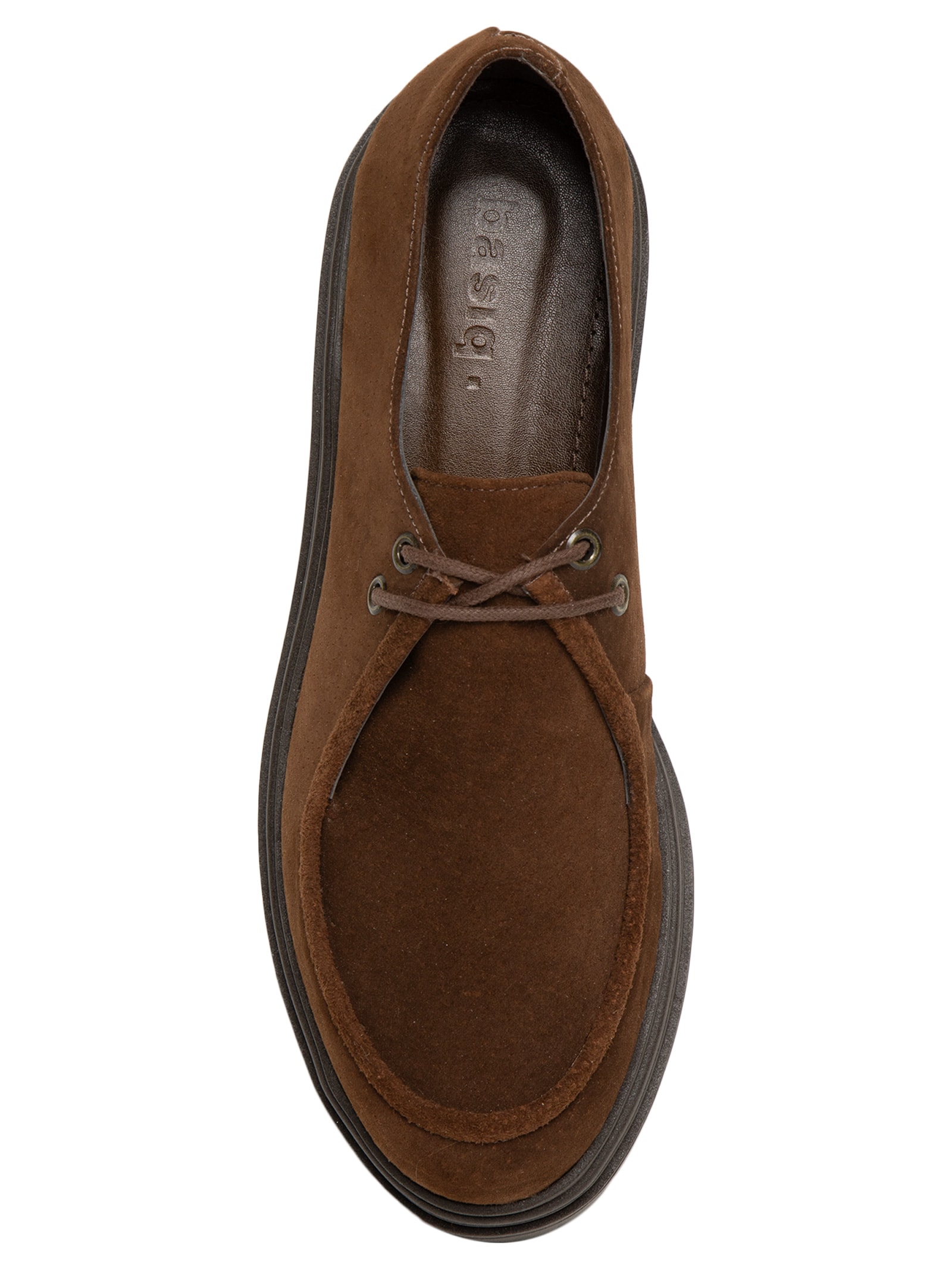 Mocassim Feminino Tratorado Em Couro Camurça Marrom Basiq