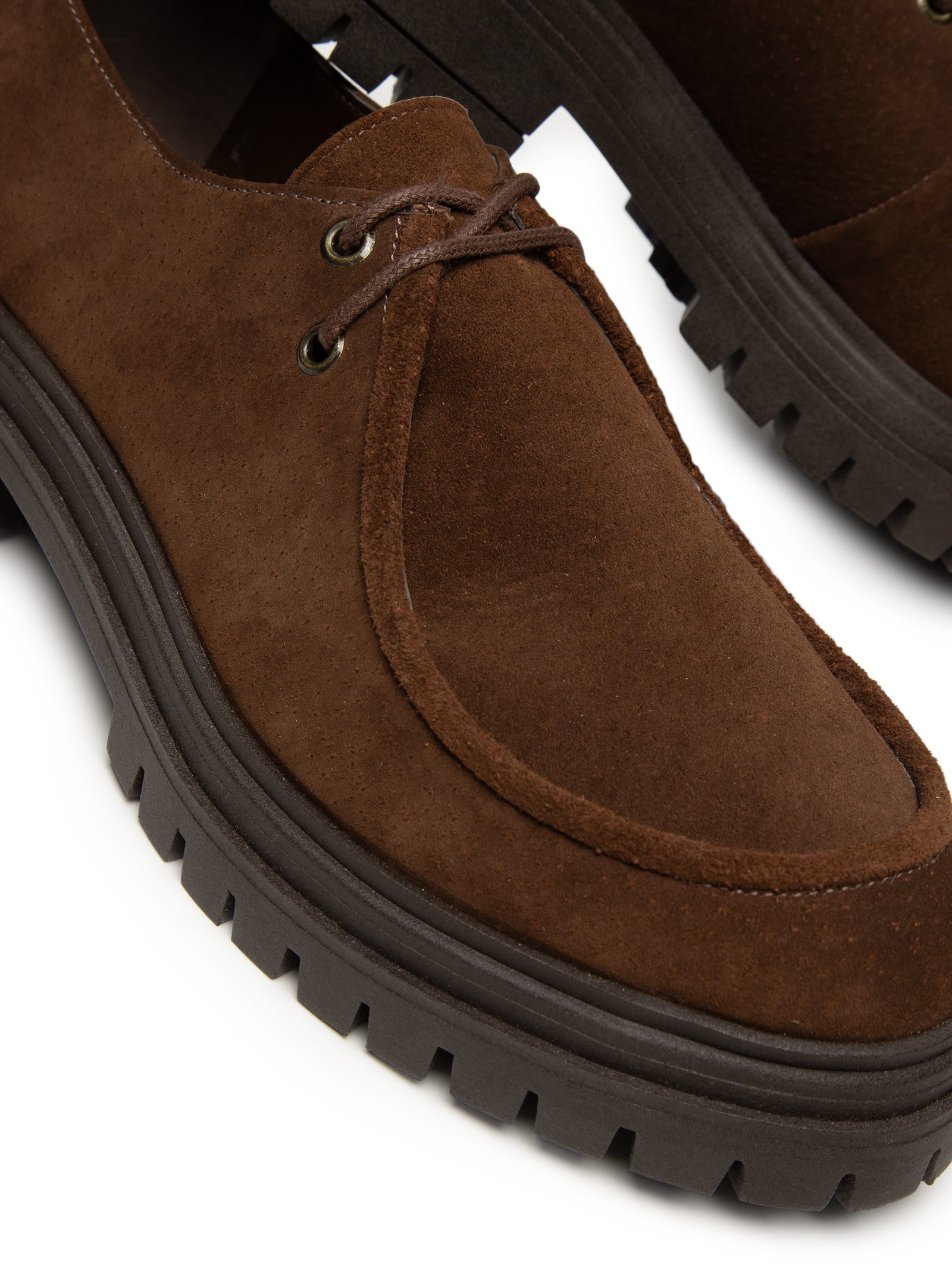 Mocassim Feminino Tratorado Em Couro Camurça Marrom Basiq